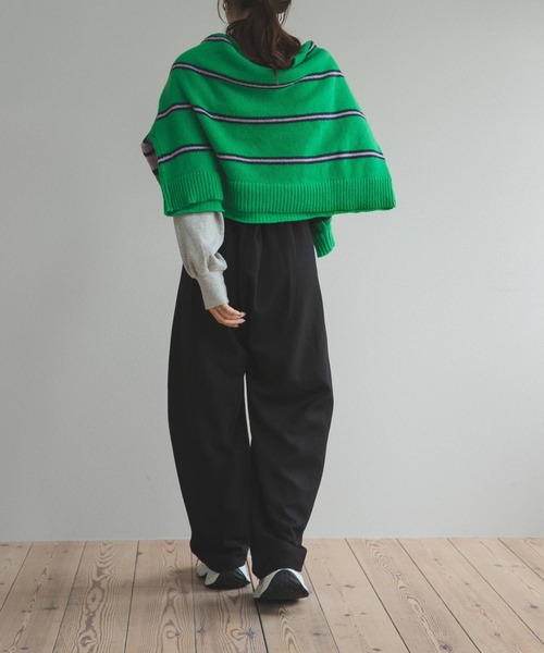bohmal（ボマール）の「ボンディングカーブパンツ（その他パンツ・レディース・ブラック/アイボリー・MEDIUM）」の14枚目の写真