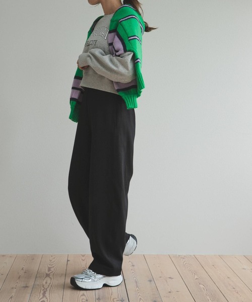 bohmal（ボマール）の「ボンディングカーブパンツ（その他パンツ・レディース・ブラック/アイボリー・MEDIUM）」の15枚目の写真