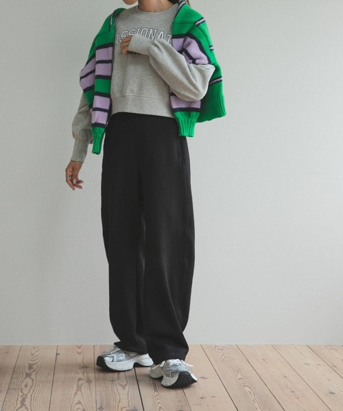 bohmal（ボマール）の「ボンディングカーブパンツ（その他パンツ・レディース・ブラック/アイボリー・MEDIUM）」の16枚目の写真