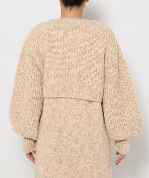 LOWRYS FARM（ローリーズファーム）の「メランジカーディガンキャミ２Ｐワンピース　152617（ワンピース・レディース・チャコールグレー/ブルー/アイボリー・FREE）」の9枚目の写真