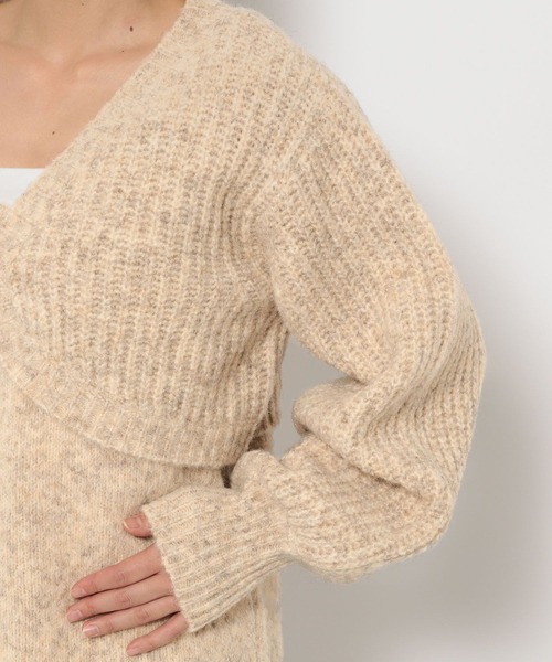 LOWRYS FARM（ローリーズファーム）の「メランジカーディガンキャミ２Ｐワンピース　152617（ワンピース・レディース・チャコールグレー/ブルー/アイボリー・FREE）」の11枚目の写真