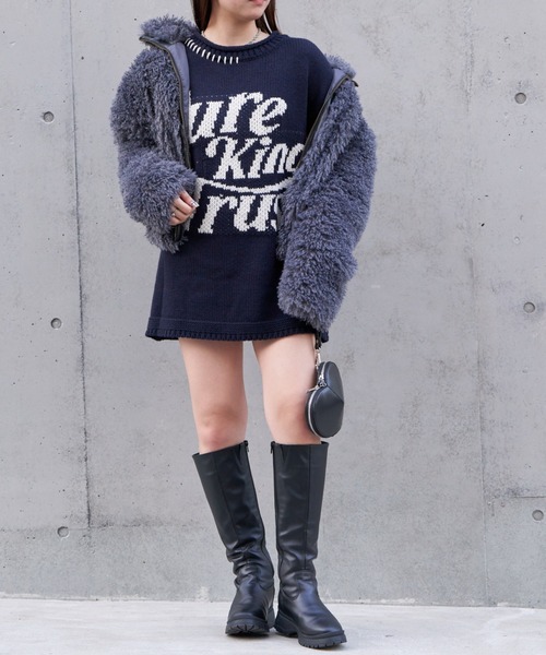 RAY CASSIN（レイカズン）の「【今年絶対欲しい】ボアブルゾン / 軽量 アウター（ブルゾン・レディース・ベージュ/チャコールグレー/アイボリー・FREE）」の22枚目の写真