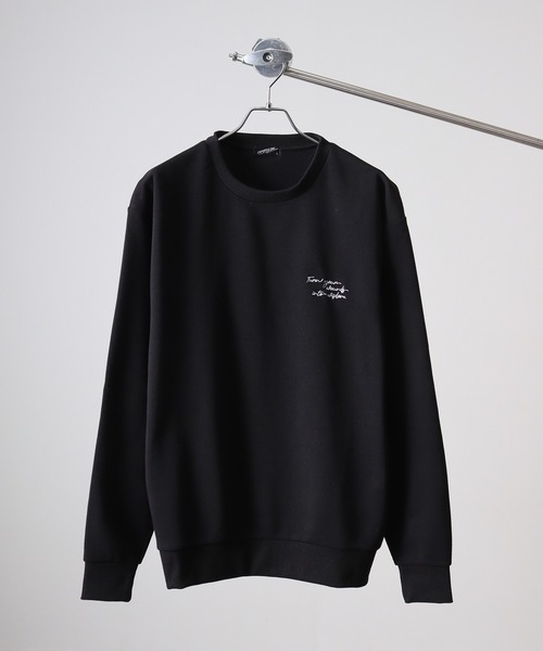 WS select ストレッチ裏起毛 ワンポイント刺繍 花柄デザインスウェットシャツ（スウェット）｜FUNALIVE（ファンアライブ）