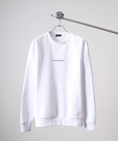 WS select ストレッチ裏起毛 ワンポイント刺繍 花柄デザインスウェットシャツ（スウェット）｜FUNALIVE（ファンアライブ）