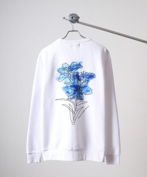 セール】WS select ストレッチ裏起毛 ワンポイント刺繍 花柄デザイン