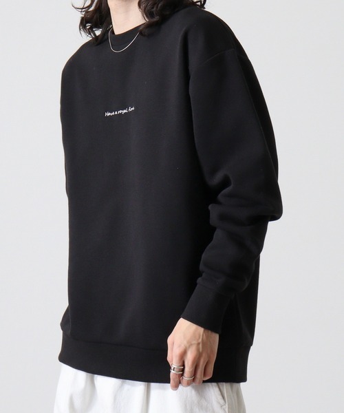 WS select ストレッチ裏起毛 ワンポイント刺繍 花柄デザインスウェットシャツ（スウェット）｜FUNALIVE（ファンアライブ）