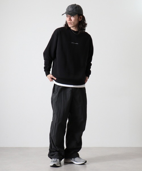 WS select ストレッチ裏起毛 ワンポイント刺繍 花柄デザインスウェットシャツ（スウェット）｜FUNALIVE（ファンアライブ）