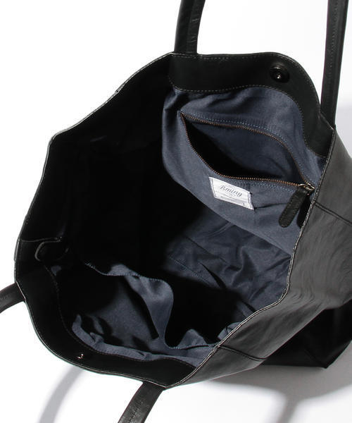 B:MING by BEAMS（ビーミングバイビームス）の「ビーミング by ビームス / カウレザートートバッグ（トートバッグ・メンズ・ブラック/ネイビー・ONE SIZE）」の9枚目の写真