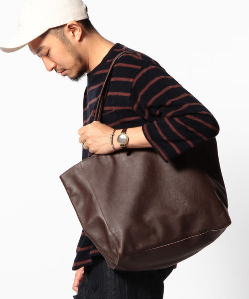 B:MING by BEAMS（ビーミングバイビームス）の「ビーミング by ビームス / カウレザートートバッグ（トートバッグ・メンズ・ブラック/ネイビー・ONE SIZE）」の17枚目の写真