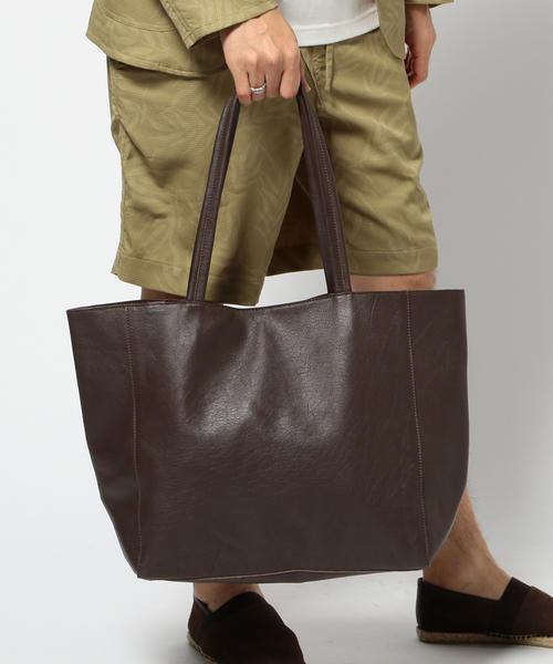 B:MING by BEAMS（ビーミングバイビームス）の「ビーミング by ビームス / カウレザートートバッグ（トートバッグ・メンズ・ブラック/ネイビー・ONE SIZE）」の12枚目の写真