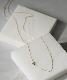 queite | K10 YG サイドスターネックレス /ダイヤモンド［queite］(ネックレス)