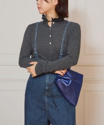 《追加》IENA LA BOUCLE フリルヘンリーネックカットソー2