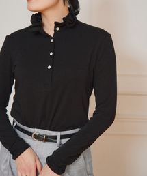 《追加》IENA LA BOUCLE フリルヘンリーネックカットソー2