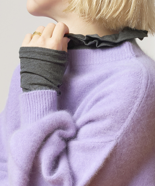 IENA LA BOUCLE(イエナラブークル)の「《追加》IENA LA BOUCLE フリルヘンリーネックカットソー2(Tシャツ/カットソー・レディース・グレー/ブラック・FREE)」の19枚目の写真