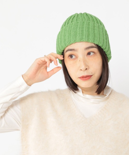 studio CLIP（スタディオクリップ）の「バルキーリブワッチ（ニットキャップ/ビーニー・レディース・グリーン/グレー/ブラック/アイボリー・FREE）」の4枚目の写真