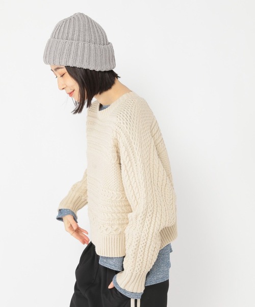 studio CLIP（スタディオクリップ）の「バルキーリブワッチ（ニットキャップ/ビーニー・レディース・グリーン/グレー/ブラック/アイボリー・FREE）」の8枚目の写真