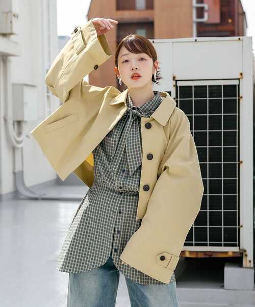 koko　新品アーバンリサーチKBF BACKフレアショートジャケット KBF｜BACKフレアショートジャケット | Rakuten Fashion(楽天