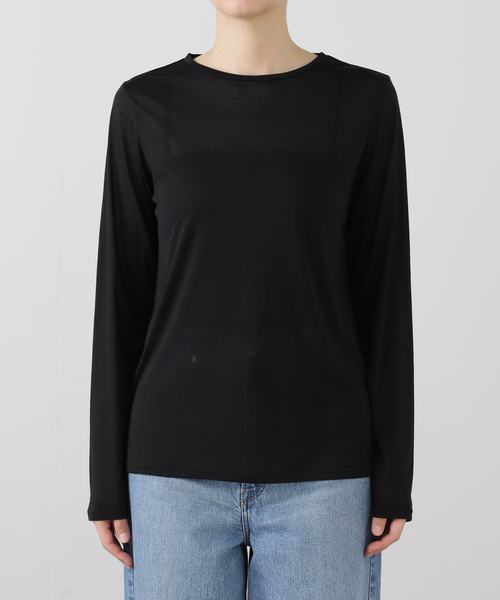 B.C STOCK(ベーセーストック)の「《追加4》シアークルーネックロンTEE(Tシャツ/カットソー・レディース・ブラック/ホワイト/ブラック系その他・FREE)」の10枚目の写真