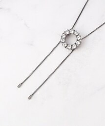 ビジューループタイネックレス