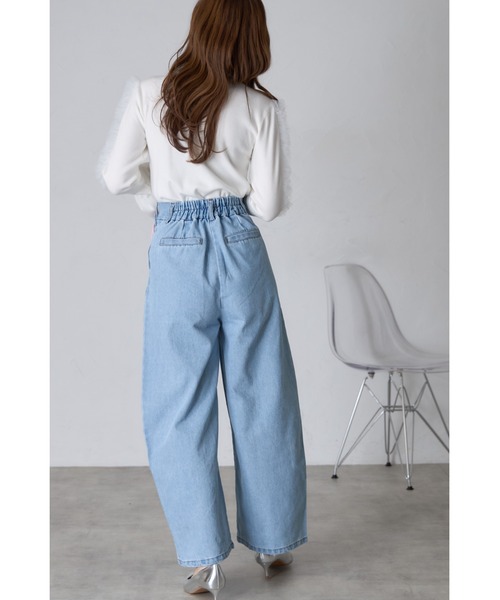 &. NOSTALGIA（アンドドットノスタルジア）の「【ZOZO限定】アシメタックデニムパンツ（デニムパンツ・レディース・インディゴブルー/ライトブルー・M）」の8枚目の写真