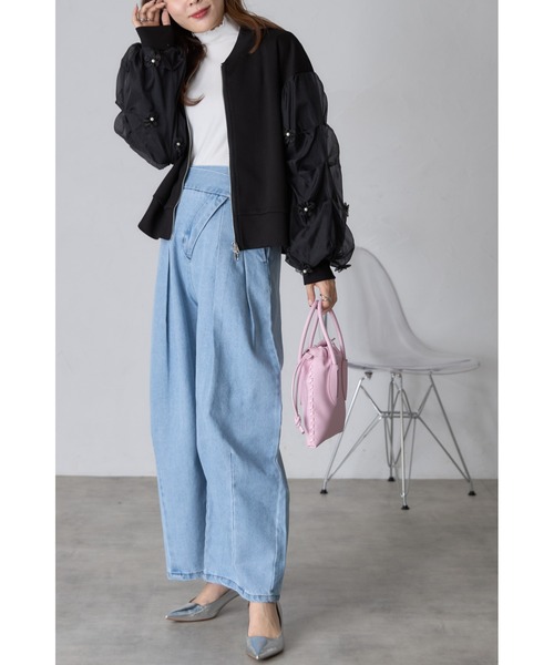 &. NOSTALGIA（アンドドットノスタルジア）の「【ZOZO限定】アシメタックデニムパンツ（デニムパンツ・レディース・インディゴブルー/ライトブルー・M）」の19枚目の写真