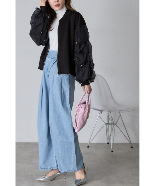 &. NOSTALGIA（アンドドットノスタルジア）の「【ZOZO限定】アシメタックデニムパンツ（デニムパンツ・レディース・インディゴブルー/ライトブルー・M）」の20枚目の写真