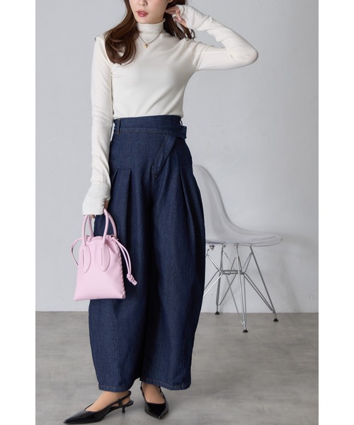 &. NOSTALGIA（アンドドットノスタルジア）の「【ZOZO限定】アシメタックデニムパンツ（デニムパンツ・レディース・インディゴブルー/ライトブルー・M）」の10枚目の写真