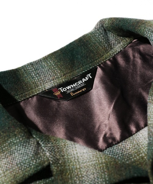 TOWNCRAFT(タウンクラフト)の「TOWNCRAFT / タウンクラフト WOOL CHECK LOOP COLLAR SHIRTS ウール チェック ループカラーシャツ(シャツ/ブラウス・メンズ・ブラウン/グリーン/ブラック・LARGE/MEDIUM)」の7枚目の写真