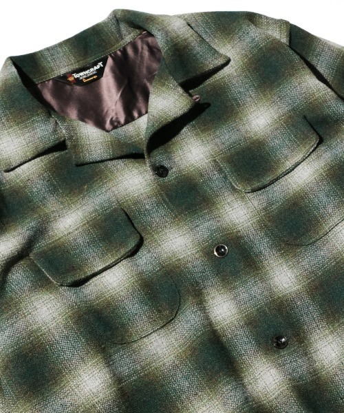TOWNCRAFT(タウンクラフト)の「TOWNCRAFT / タウンクラフト WOOL CHECK LOOP COLLAR SHIRTS ウール チェック ループカラーシャツ(シャツ/ブラウス・メンズ・ブラウン/グリーン/ブラック・LARGE/MEDIUM)」の6枚目の写真