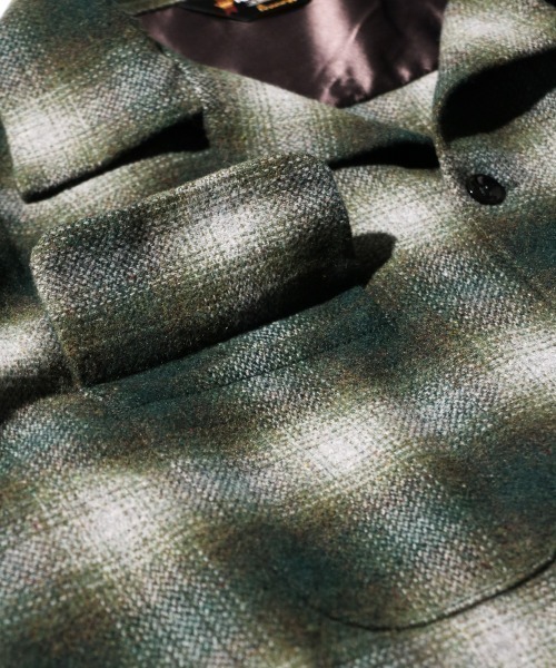 TOWNCRAFT(タウンクラフト)の「TOWNCRAFT / タウンクラフト WOOL CHECK LOOP COLLAR SHIRTS ウール チェック ループカラーシャツ(シャツ/ブラウス・メンズ・ブラウン/グリーン/ブラック・LARGE/MEDIUM)」の13枚目の写真