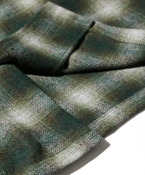 TOWNCRAFT(タウンクラフト)の「TOWNCRAFT / タウンクラフト WOOL CHECK LOOP COLLAR SHIRTS ウール チェック ループカラーシャツ(シャツ/ブラウス・メンズ・ブラウン/グリーン/ブラック・LARGE/MEDIUM)」の12枚目の写真