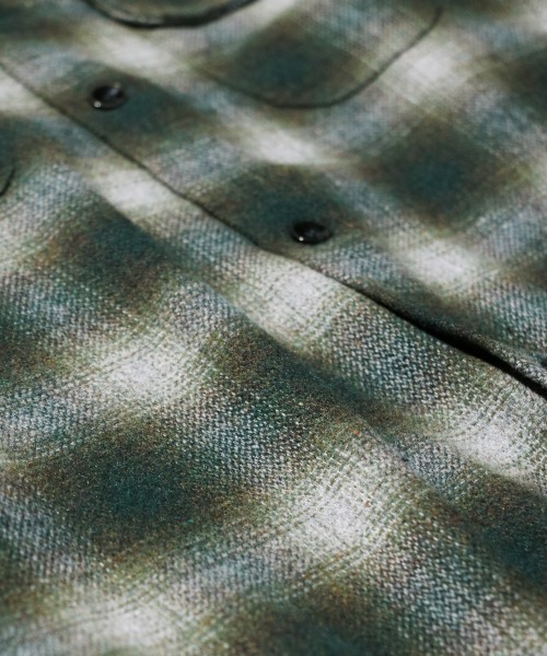TOWNCRAFT(タウンクラフト)の「TOWNCRAFT / タウンクラフト WOOL CHECK LOOP COLLAR SHIRTS ウール チェック ループカラーシャツ(シャツ/ブラウス・メンズ・ブラウン/グリーン/ブラック・LARGE/MEDIUM)」の11枚目の写真