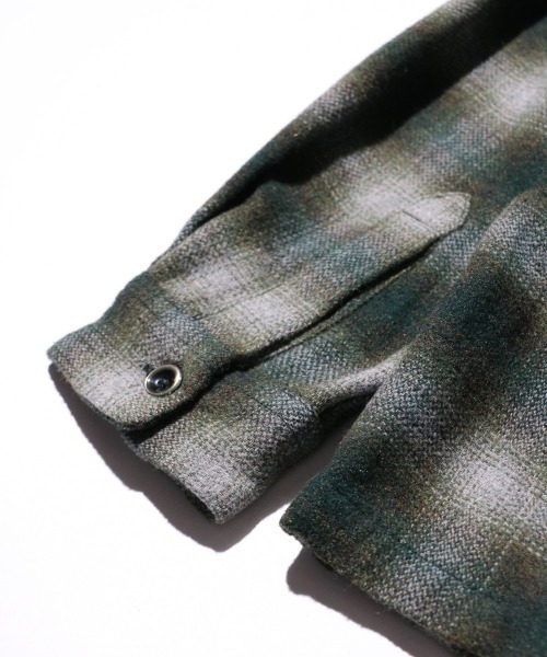 TOWNCRAFT(タウンクラフト)の「TOWNCRAFT / タウンクラフト WOOL CHECK LOOP COLLAR SHIRTS ウール チェック ループカラーシャツ(シャツ/ブラウス・メンズ・ブラウン/グリーン/ブラック・LARGE/MEDIUM)」の10枚目の写真