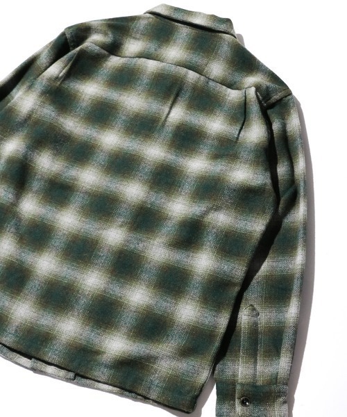TOWNCRAFT(タウンクラフト)の「TOWNCRAFT / タウンクラフト WOOL CHECK LOOP COLLAR SHIRTS ウール チェック ループカラーシャツ(シャツ/ブラウス・メンズ・ブラウン/グリーン/ブラック・LARGE/MEDIUM)」の9枚目の写真