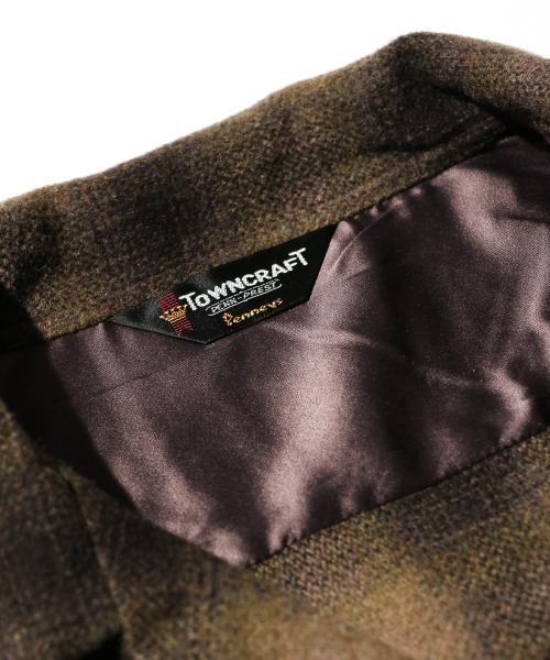 TOWNCRAFT(タウンクラフト)の「TOWNCRAFT / タウンクラフト WOOL CHECK LOOP COLLAR SHIRTS ウール チェック ループカラーシャツ(シャツ/ブラウス・メンズ・ブラウン/グリーン/ブラック・LARGE/MEDIUM)」の8枚目の写真