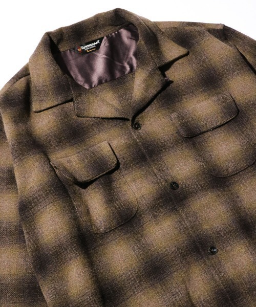 TOWNCRAFT(タウンクラフト)の「TOWNCRAFT / タウンクラフト WOOL CHECK LOOP COLLAR SHIRTS ウール チェック ループカラーシャツ(シャツ/ブラウス・メンズ・ブラウン/グリーン/ブラック・LARGE/MEDIUM)」の19枚目の写真