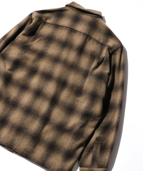 TOWNCRAFT(タウンクラフト)の「TOWNCRAFT / タウンクラフト WOOL CHECK LOOP COLLAR SHIRTS ウール チェック ループカラーシャツ(シャツ/ブラウス・メンズ・ブラウン/グリーン/ブラック・LARGE/MEDIUM)」の14枚目の写真