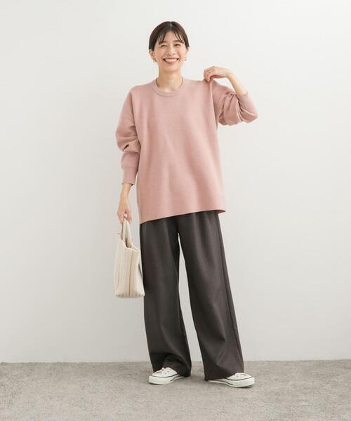 URBAN RESEARCH DOORS（アーバンリサーチドアーズ）の「コクーンシルエットチュニックニット（ニット/セーター・レディース・ピンク/チャコールグレー/グレー系その他・MEDIUM）」の14枚目の写真