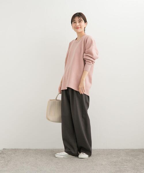 URBAN RESEARCH DOORS（アーバンリサーチドアーズ）の「コクーンシルエットチュニックニット（ニット/セーター・レディース・ピンク/チャコールグレー/グレー系その他・MEDIUM）」の15枚目の写真