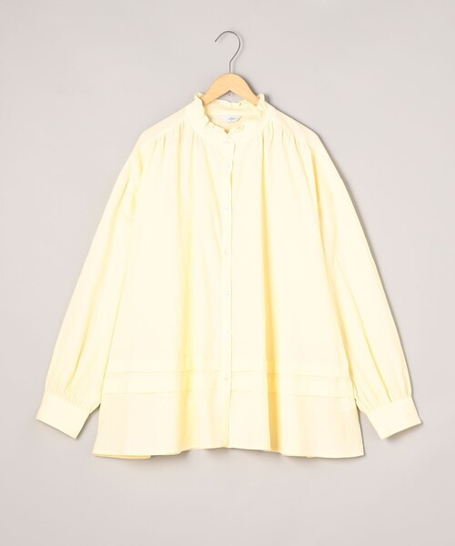 coen（コーエン）の「ワッシャーコットンフリルチュニックブラウス（シャツ/ブラウス・レディース・ブラック/オフホワイト/クリーム・FREE）」の11枚目の写真