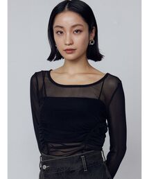 EMODA | シアーチョーカーネックトップ(Tシャツ/カットソー)