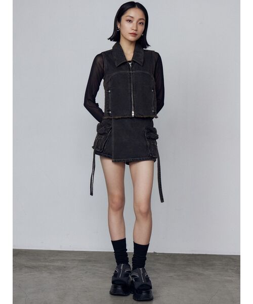 EMODA（エモダ）の「シアーチョーカーネックトップ（Tシャツ/カットソー・レディース・ブラック/ブルー/ネイビー・FREE）」の17枚目の写真