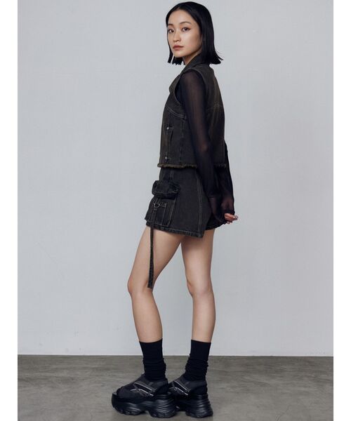 EMODA（エモダ）の「シアーチョーカーネックトップ（Tシャツ/カットソー・レディース・ブラック/ブルー/ネイビー・FREE）」の18枚目の写真