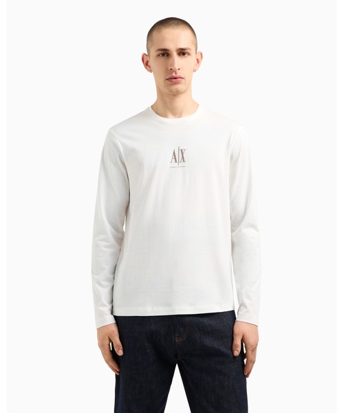 ARMANI EXCHANGE（アルマーニエクスチェンジ）の「【A|X アルマーニ エクスチェンジ】ICON 長袖クルーネックTシャツ/SLIM（Tシャツ/カットソー・メンズ・ブラック/ホワイト・XX-LARGE/X-SMALL/X-LARGE/SMALL/MEDIUM/LARGE）」の16枚目の写真