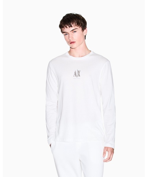 ARMANI EXCHANGE（アルマーニエクスチェンジ）の「【A|X アルマーニ エクスチェンジ】ICON 長袖クルーネックTシャツ/SLIM（Tシャツ/カットソー・メンズ・ブラック/ホワイト・XX-LARGE/X-SMALL/X-LARGE/SMALL/MEDIUM/LARGE）」の12枚目の写真