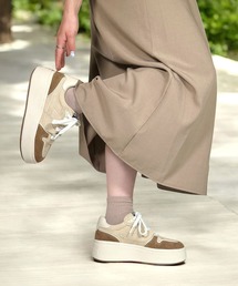 ASH | ASH/アッシュ【MATCH BIS】厚底レザーコンビスニーカー 6cmヒール プラットフォーム(スニーカー)