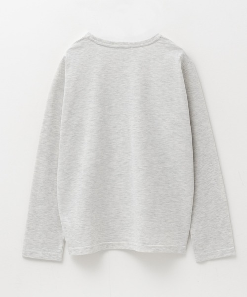NAVY(ネイビー)の「NAVY ロゴプリント長袖Tシャツ(Tシャツ/カットソー・レディース・グレイッシュベージュ/オートミール/チャコール・M/L)」の21枚目の写真