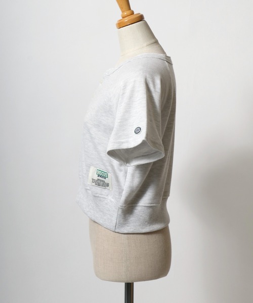 DISCUS ATHLETIC（ディスカス　アスレチック）の「DISCUS ATHLETIC（ディスカスアスレチック）ヘンリーネック ライトウェイトスウェットTシャツ レディース（スウェット・レディース・オレンジ/ネイビー/ホワイト系その他・M）」の8枚目の写真