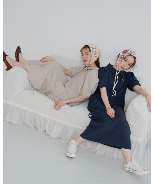 JUMELLE(ジュメロ)の「【大ヒットアイテム】drost polo one-piece(ワンピース・レディース・グレイッシュベージュ/ネイビー/ブルー系その他・FREE)」の15枚目の写真