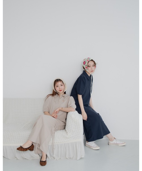 JUMELLE(ジュメロ)の「【大ヒットアイテム】drost polo one-piece(ワンピース・レディース・グレイッシュベージュ/ネイビー/ブルー系その他・FREE)」の16枚目の写真
